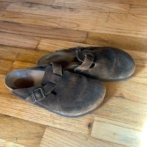 Birkenstock Boston Mocha Suede, Size 39